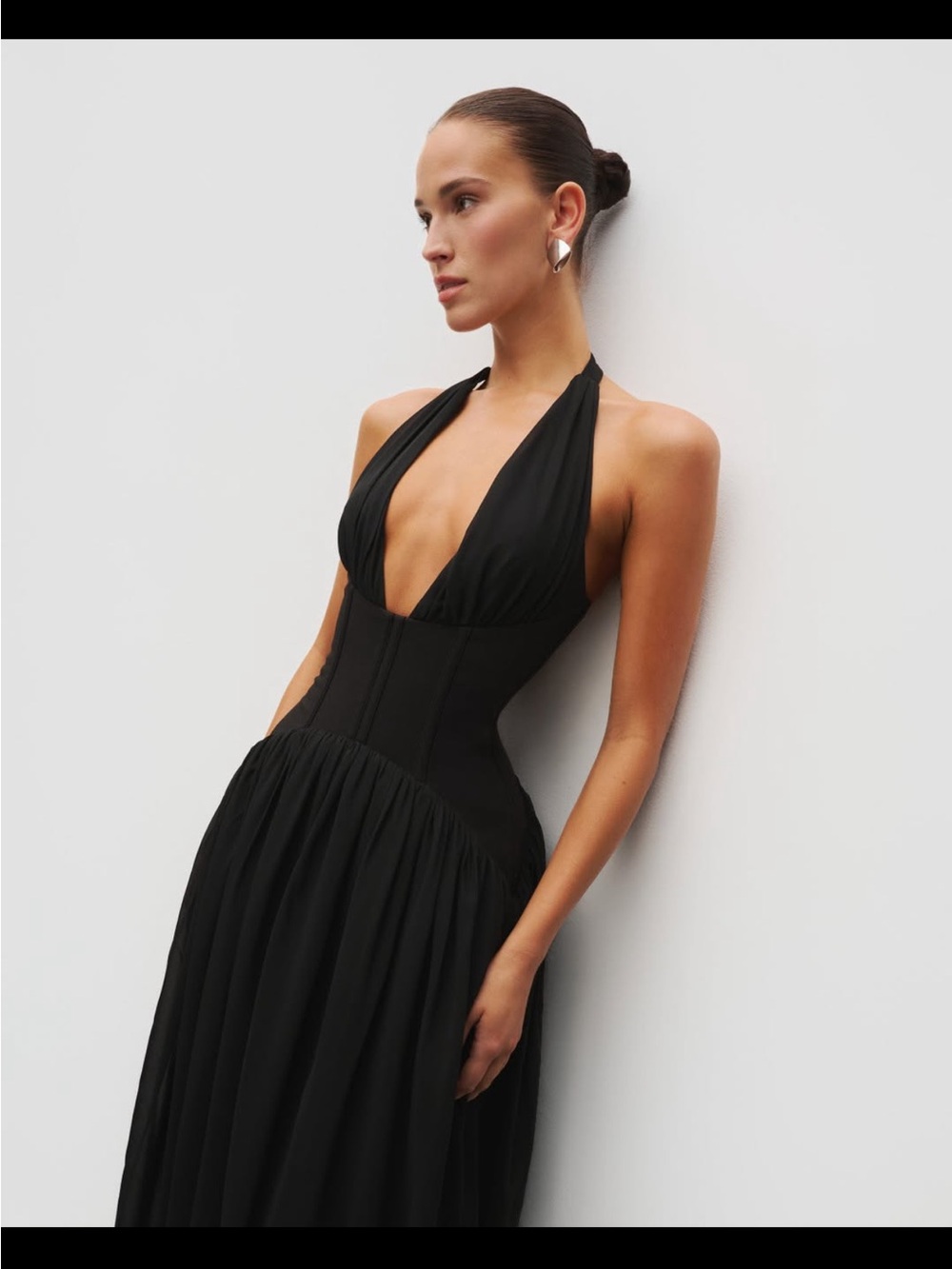 Heiress Beverly Hills The Halter Corset Gown in Black - Picture 2 of 9
